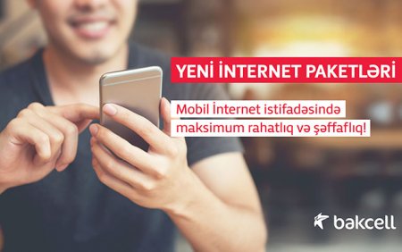 “Bakcell”dən tamamilə yeni internet paketləri