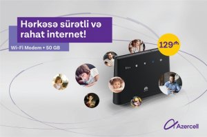 Azercell-in yeni 4G WiFi modemindən eyni zamanda 32 istifadəçi yararlana bilər!