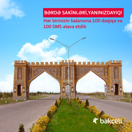 "Bakcell" Bərdə sakinlərinə dəstək göstərib