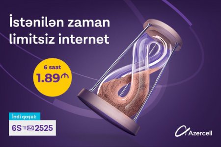 "Azercell"in yüksəksürətli mobil internetini çoxçeşidli və sərfəli internet paketləri ilə kəşf edin