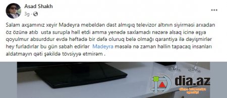 "Madeyra"dan mebel aldı, şikayətçi düşdü...