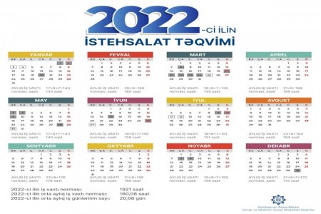 İyun ayında bayramlarla əlaqədar qeyri-iş günləri məlum olub
