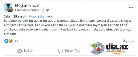 Vətəndaşlar `Kapital Bank`ın əlindən DAD DEYİR...