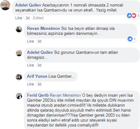 “Qəmbərlər siyasətdən getməlidirlər” 