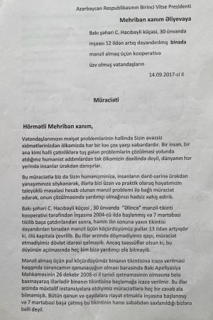 Aldadılan 68 vətəndaş “Əlincə” MTK-dan kompensisiya tələb edir 