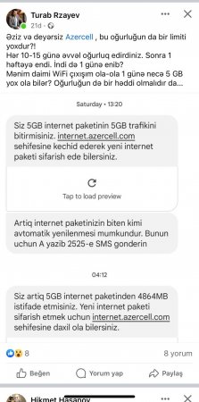 `Azercell` OĞURLUĞU DAVAM ETDİRİR...