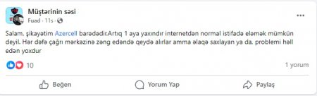 `Azercell`dən narazılıqlar artır...