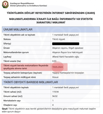 Ayın 14-ü olduğu halda Komitə tikintiyə icazəni ayın 19-da necə qeydə alıb?