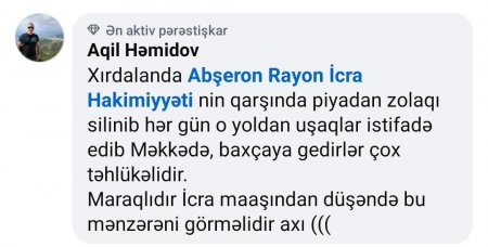 Abşeron rayon İcra Hakimiyyətinə yazsalar da...