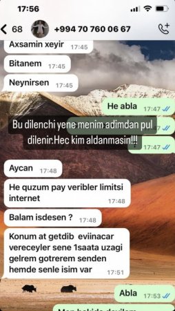 "Yenə mənim adımdan pul dilənir"