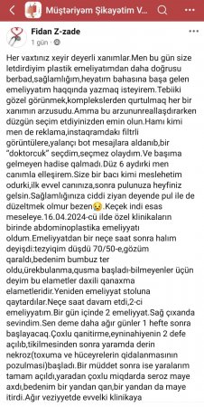 "Bir günün içində 2 dəfə əməliyyat olundum... Sağ çıxanda sevindim..."