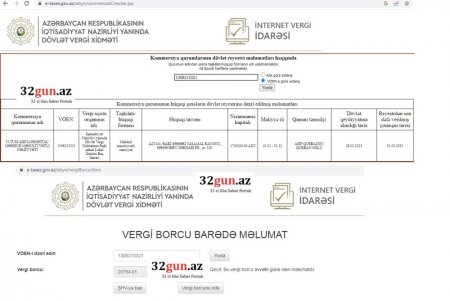 Tusi adına Hospital"ın vergi borcu üzə çıxdı