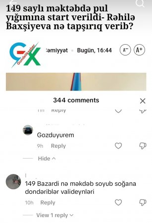 149 saylı məktəbdə pul yığılması təsdiqləndi...