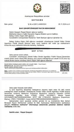 Tanınmış aparıcı AAYDA-nı məhkəməyə verdi, qalib gəldi