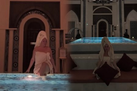 Xatirə hamamdan fotolarını paylaşdı