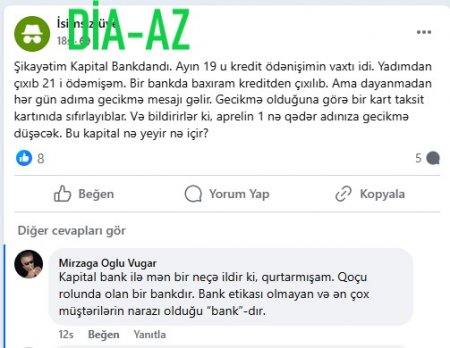 Vətəndaşın “Kapital Bank” çiləsi...